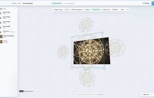 2D on your print: layers spin and float around the artwork.