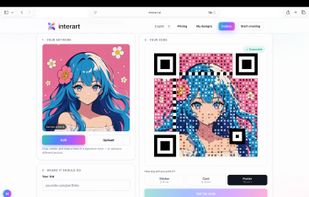 My designs: every project in one grid, each with its own link and QR code.