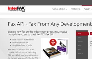 InterFAX screenshot 2