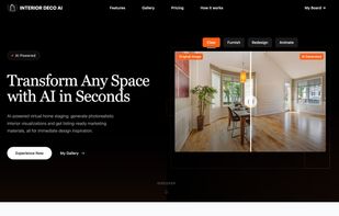 Interior Deco AI Landing Page