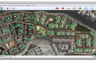 View devices on a Google Earth map.