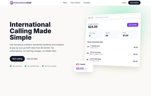 See international calling rates at a glance with transparent pay-as-you-go pricing