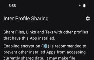 Inter Profile Sharing screenshot 1