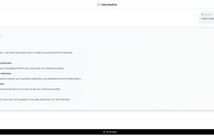 InterviewFox detects the interviewer's question in real time and instantly generates a structured suggested answer during the live interview.
