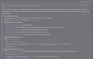 An answer to a coding question in the overlay