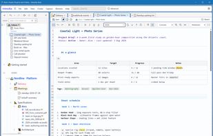 Main workspace on Windows