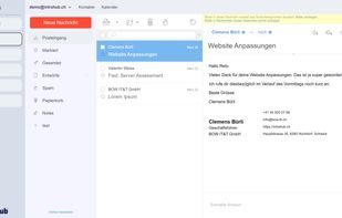 IntraHub with IntraMail opened.
