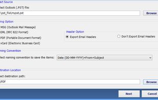INTRIGUA Extract PST screenshot 1