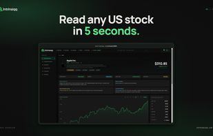 Full overview for any US stock: price, key metrics, and the verdict, loaded in seconds.