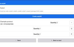 Waybill creation screen