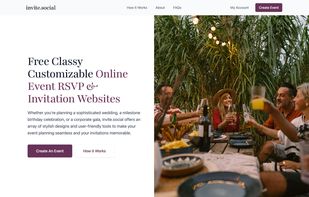 Free Classy Customizable Online Event RSVP & Invitation Websites