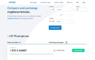 Exchange cryptocurrencies comparison