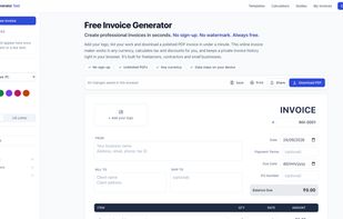 Invoice Generator Page