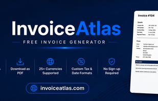 InvoiceAtlas free online invoice generator with PDF downloads, tax support, and multiple currencies.
