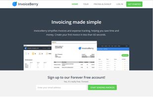 InvoiceBerry homepage