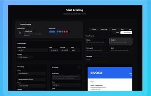 The intuitive invoice creator. No account required for basic use. Easily upload your business logo, customize brand colours, and choose from 5+ premium templates (Classic, Modern, Minimalist, etc.) to match your brand's aesthetic.