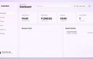 Main dashboard