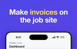 The dashboard: what you are owed, and every invoice, estimate and receipt in one list.