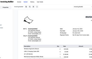 Create and customise invoice templates with flexible layouts, so you can design your invoices to match your business and brand.
