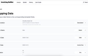 Map imported data to your invoice fields, giving you control over where each piece of information appears on your invoice.