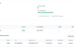 Built-in OSS support for digital services. Invoxo applies the correct destination country VAT rate for B2C sales to EU consumers.