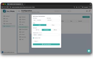 InvyMate | custom field configuration
