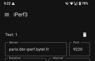 iPerf3Client screenshot 1
