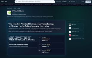 Asset research page for NVIDIA with investment thesis, AI forecast context, financial profile, and advisor-driven analysis.