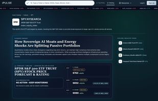 Market index research page for S&P 500 / SPY showing the same asset-level workflow across broader market instruments.