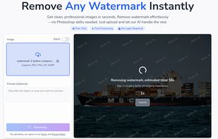 single remove watermark - process