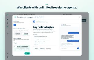 Win clients with unlimited free demo agents.