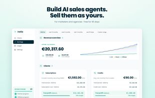 Build AI sales agent. Sell them as yours.