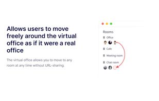 Allows users to move freely around the virtual office as if it were a real office