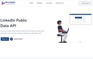 iScraper landing page.