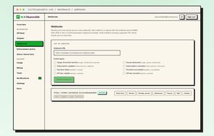 Send webhooks with events to your own app