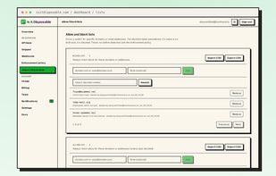 Add your own block and allow lists