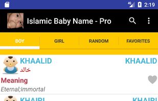 Islamic Baby Name - Pro screenshot 1
