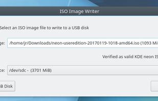 KDE ISO Image Writer screenshot 1