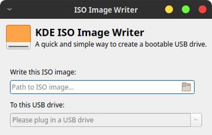 KDE ISO Image Writer screenshot 1