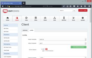 ISPConfig screenshot 1