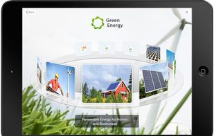 Find your online presentation fast with the elegant carousel view.