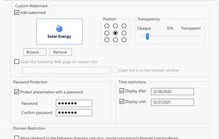 Protect your presentation from unauthorized access.