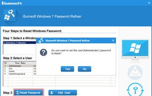 iSumsoft Windows 7 Password Refixer screenshot 2