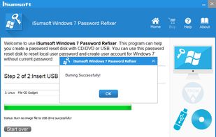 iSumsoft Windows 7 Password Refixer screenshot 1