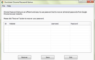 iSunshare Chrome Password Genius screenshot 1