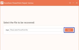 iSunshare PowerPoint Repair Genius screenshot 1