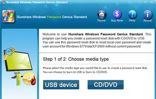 iSunshare Windows Password Genius screenshot 1