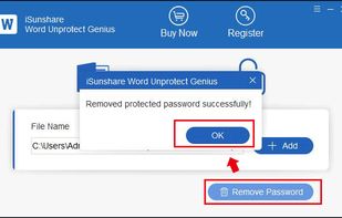 iSunshare Word Unprotect Genius screenshot 1