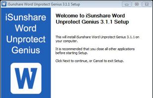 iSunshare Word Unprotect Genius screenshot 1