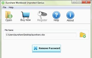iSunshare Workbook Unprotect Genius screenshot 1